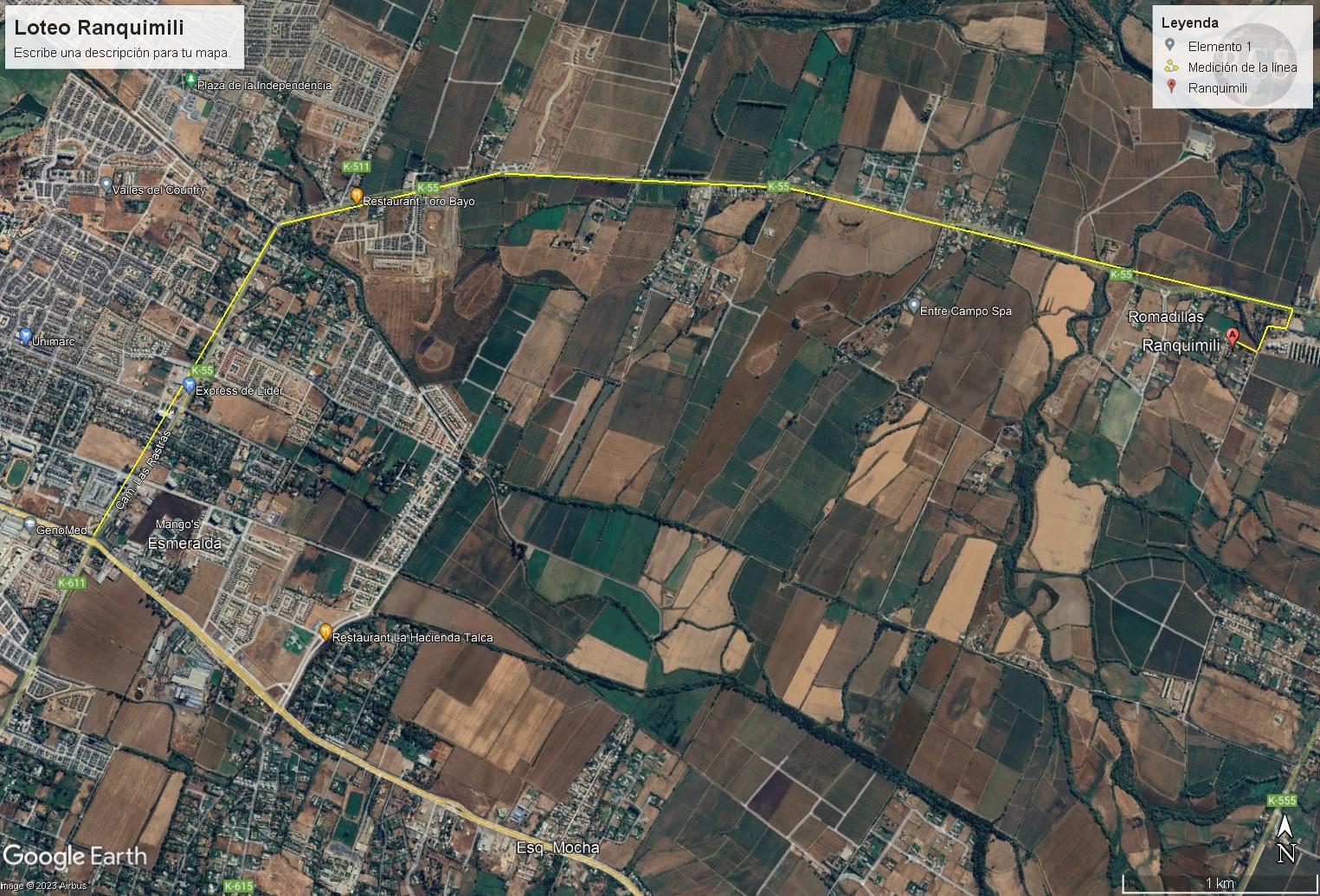 En venta parcela 5000m2, en Loteo Ranquimili